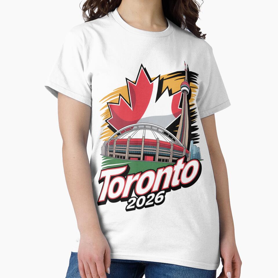 Toronto 2026 CN Tower Stadium Skyline T-Shirt V7 by DarylWelsh2024