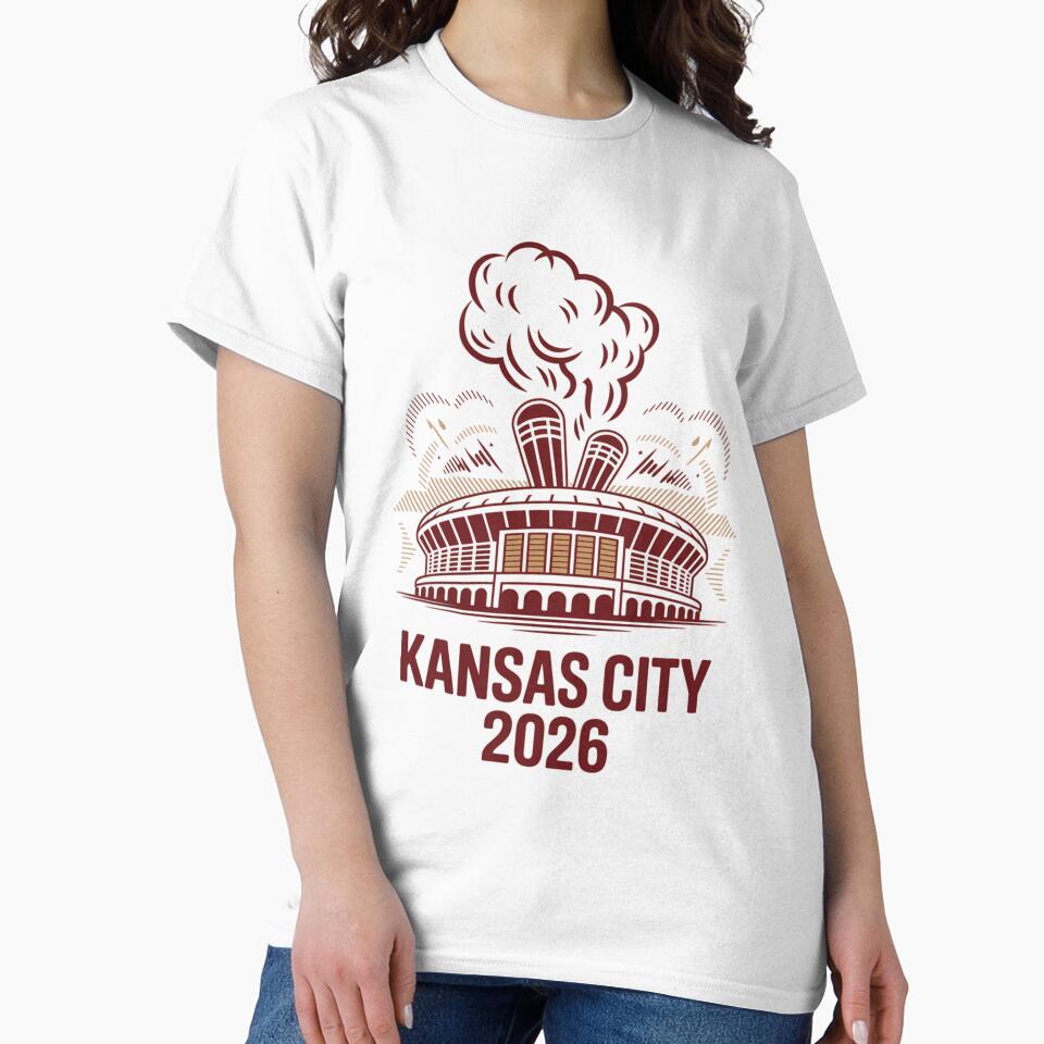 Kansas City 2026 Arrowhead Stadium Football T-Shirt V18 by DarylWelsh2024