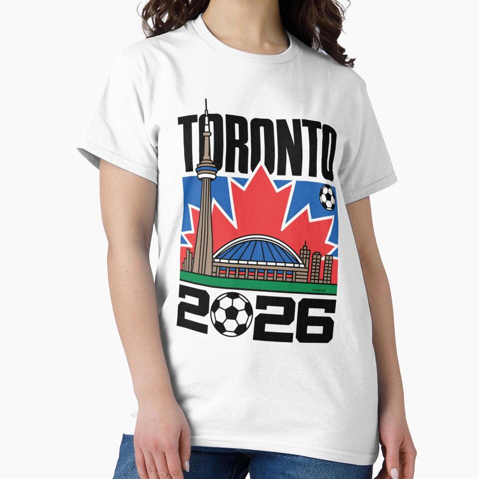 Toronto 2026 CN Tower Stadium Skyline T-Shirt V8 by DarylWelsh2024