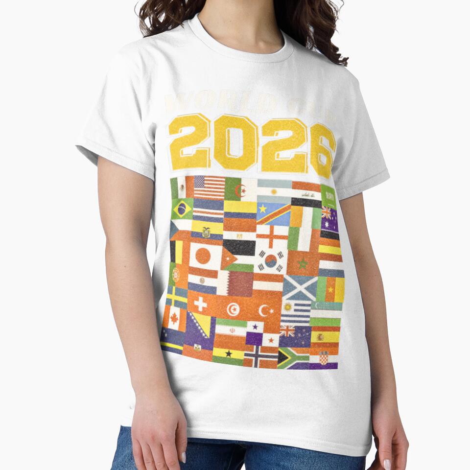Global Soccer 2026 International Flags Football Tournament Classic T-Shirt by BlitCrankMath