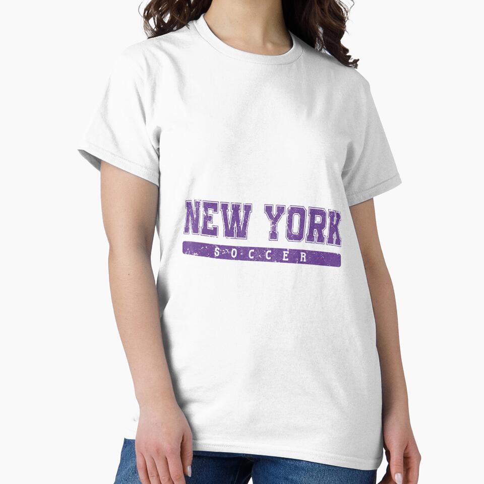 New York Soccer Purple Vintage Text by MollyLYork