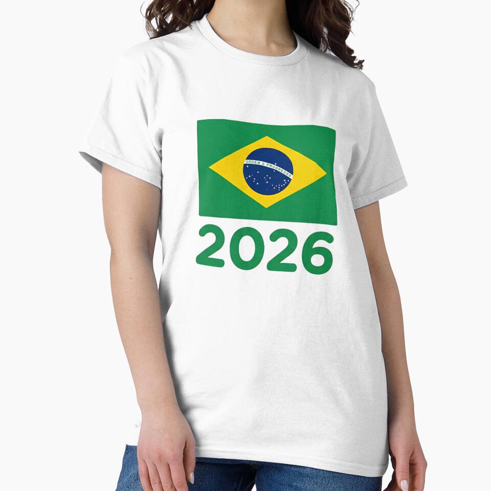 Brazil Flag 2026 World Cup Football Fan Design | Brazilian Soccer Supporter Merchandise by 21 Tulips