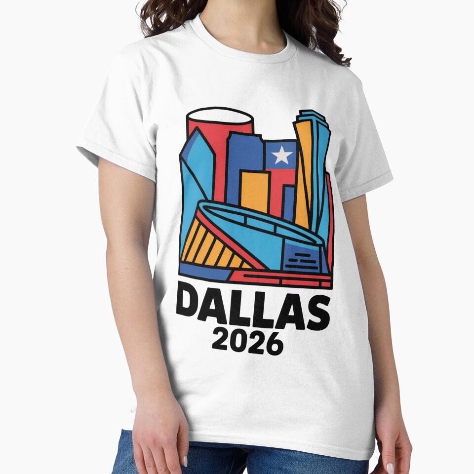 Dallas 2026 Texas Soccer Souvenir T-Shirt V24 by DarylWelsh2024