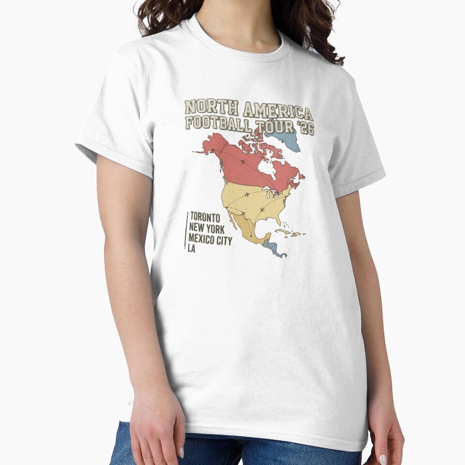 North America Football Tour 2026 Shirt, Soccer Host Cities Tee, USA Canada Mexico 2026, Retro Soccer Fan Gift, World Football Tour by Zion by Carvalho