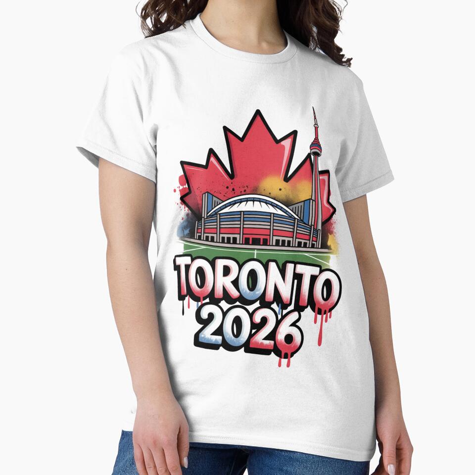 Toronto 2026 CN Tower Stadium Skyline T-Shirt V15 by DarylWelsh2024