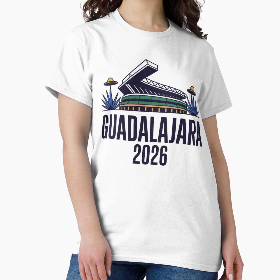 Guadalajara 2026  Mexico Football Soccer Souvenir T-Shirt V18 by DarylWelsh2024