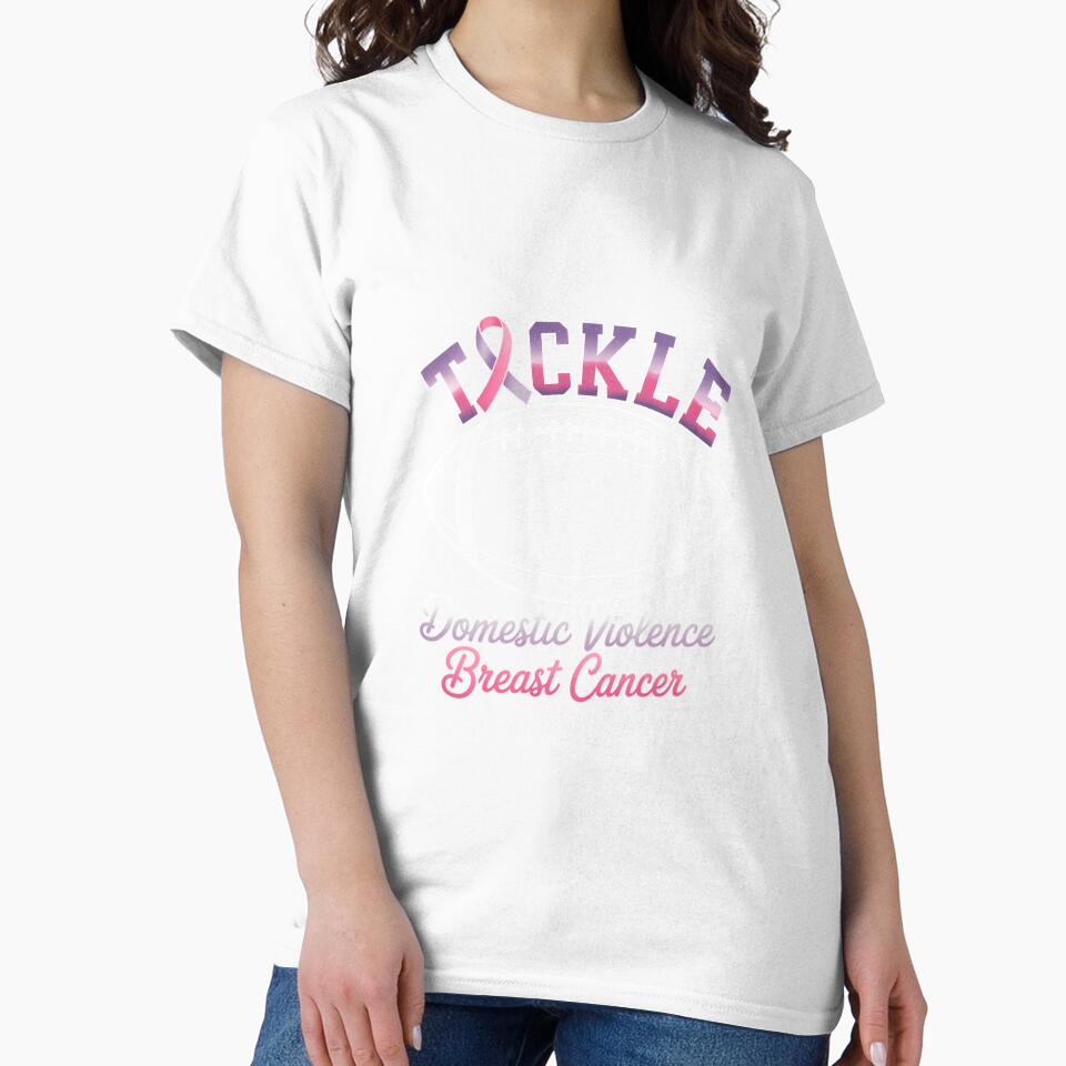 Domestic Violence and Breast Cancer Awareness Football by EsperaCarroll