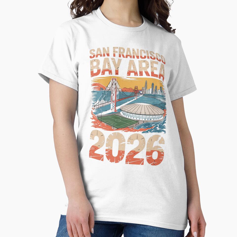 San Francisco Bay Area Golden Gate Stadium T-Shirt V13 by DarylWelsh2024