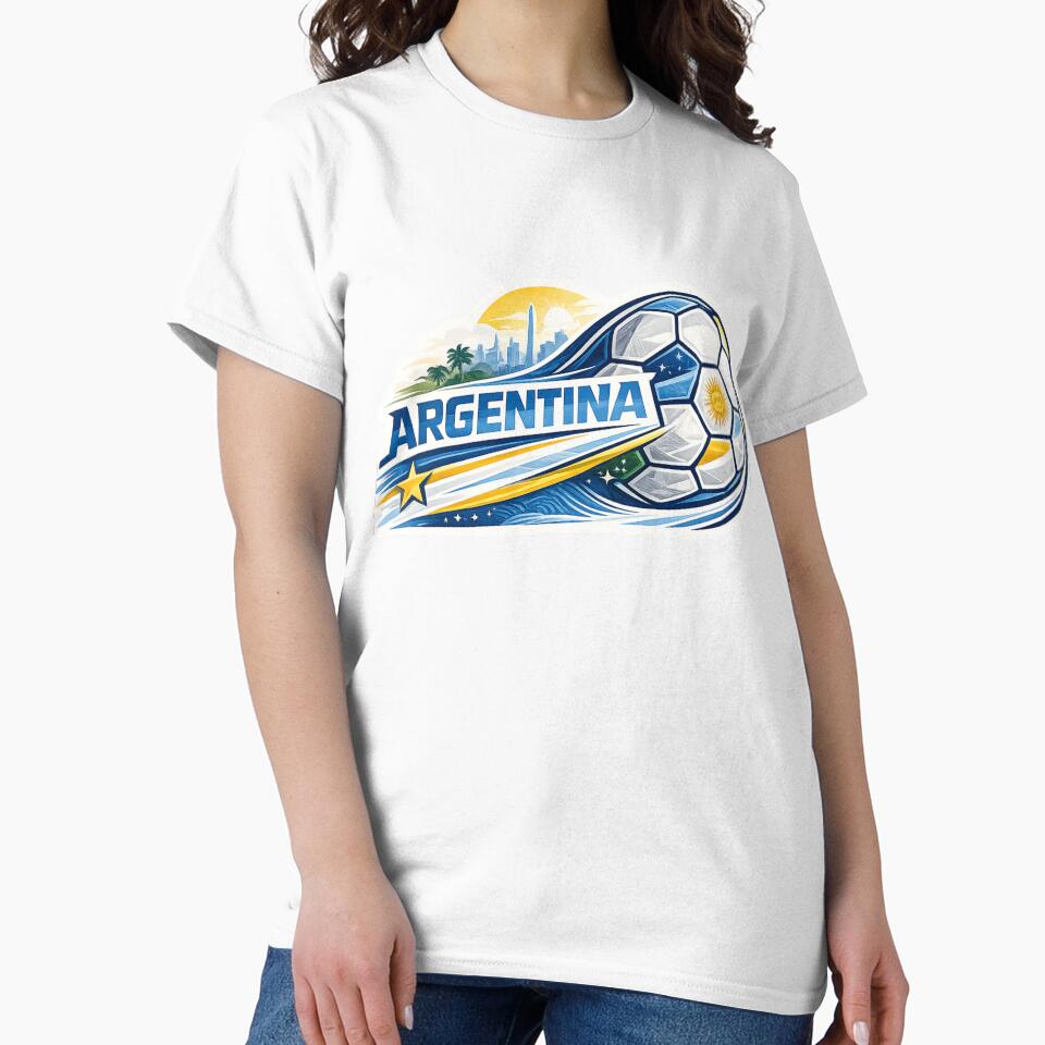Argentina Football Sticker for Fans Who Live Every Match with Passion | Minimal Soccer Design by shlepyart