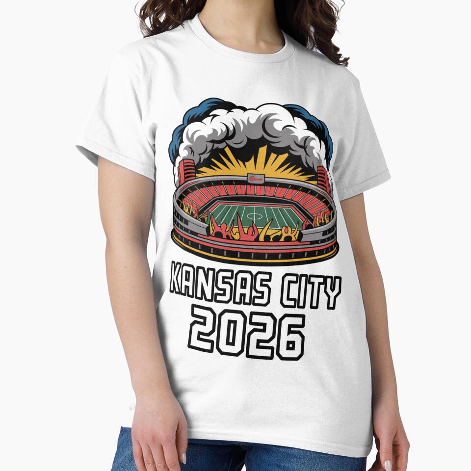 Kansas City 2026 Arrowhead Stadium Football T-Shirt V1 by DarylWelsh2024