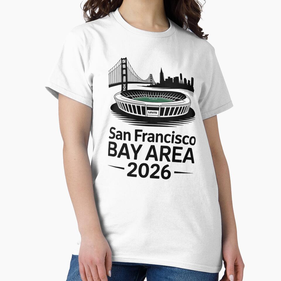 San Francisco Bay Area Golden Gate Stadium T-Shirt V16 by DarylWelsh2024