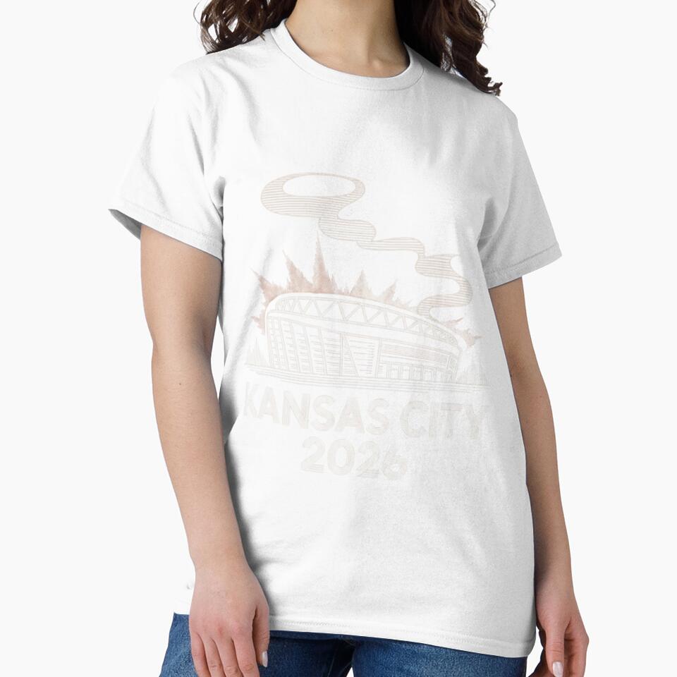 Kansas City 2026 Arrowhead Stadium Football T-Shirt V19 by DarylWelsh2024