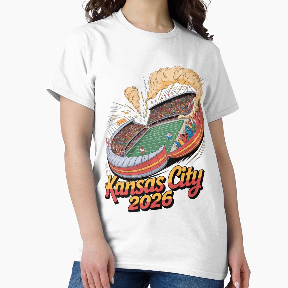 Kansas City 2026 Arrowhead Stadium Football T-Shirt V22 by DarylWelsh2024