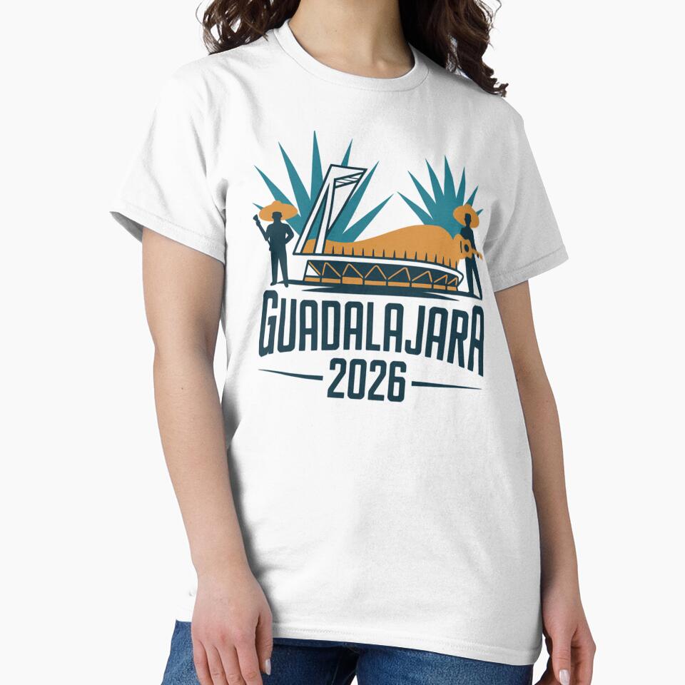 Guadalajara 2026  Mexico Football Soccer Souvenir T-Shirt V16 by DarylWelsh2024
