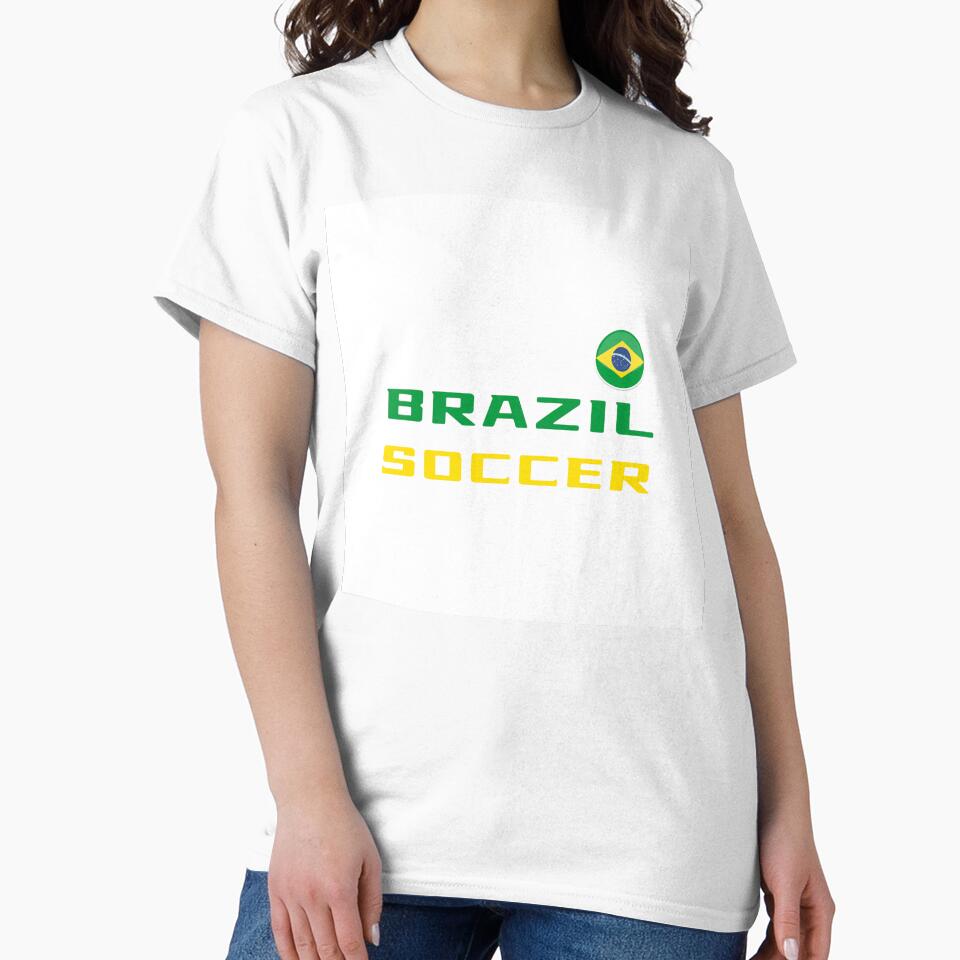 Brazil Soccer T-Shirt with Flag – Brazilian Fan Tee | Uncle Jichuan by Uncle-Jichuan