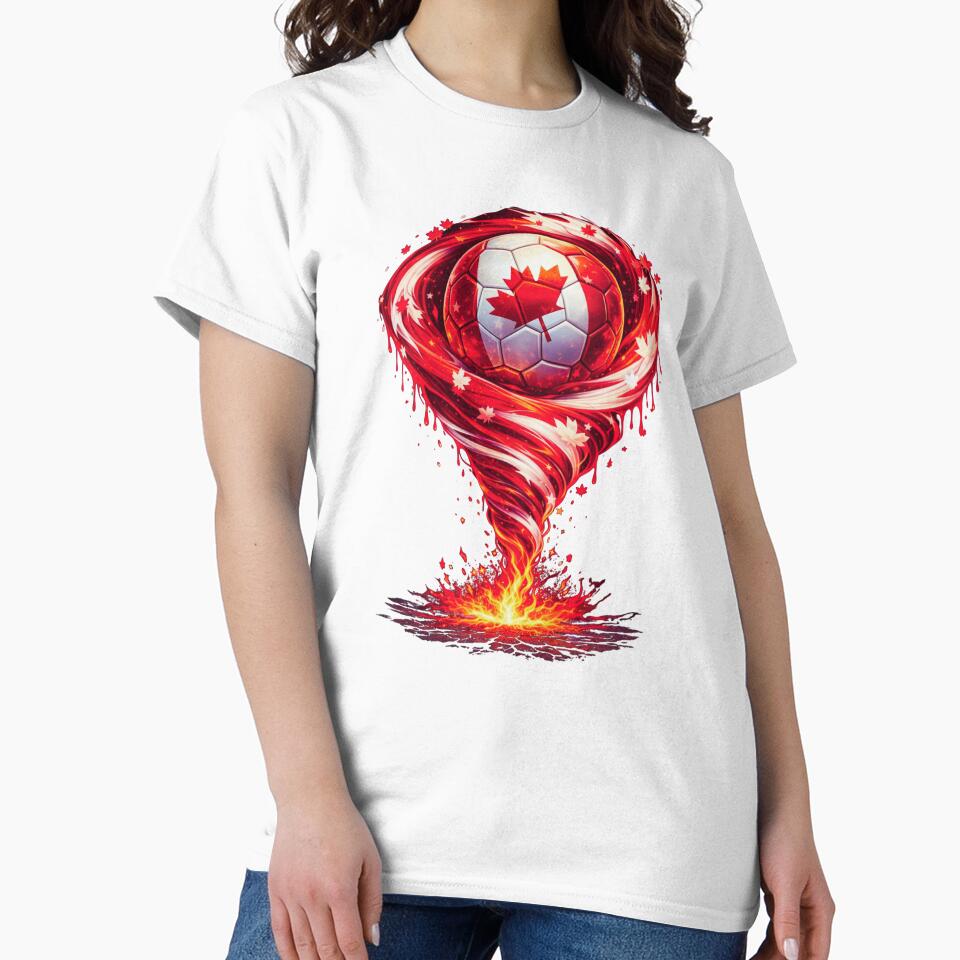 Canada Soccer Tornado: Red White Maple Vortex Art by FunToTheFullest