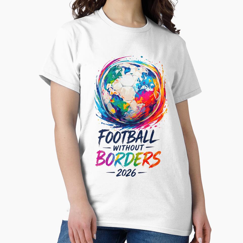 Football Without Borders Colorful World Globe by TeeARTHY