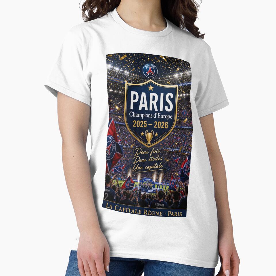 Paris Skyline Champions of Europe 2025 2026 Seine River Championship Crest by BrickByDream