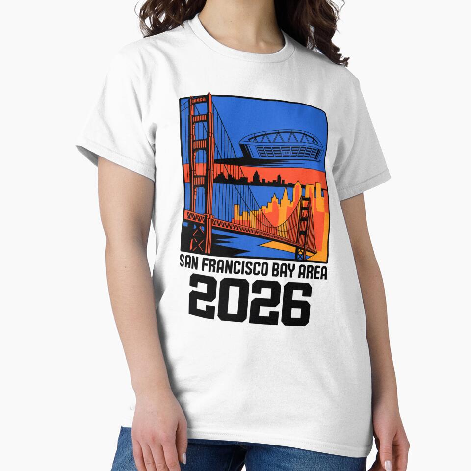 San Francisco Bay Area Golden Gate Stadium T-Shirt V4 by DarylWelsh2024