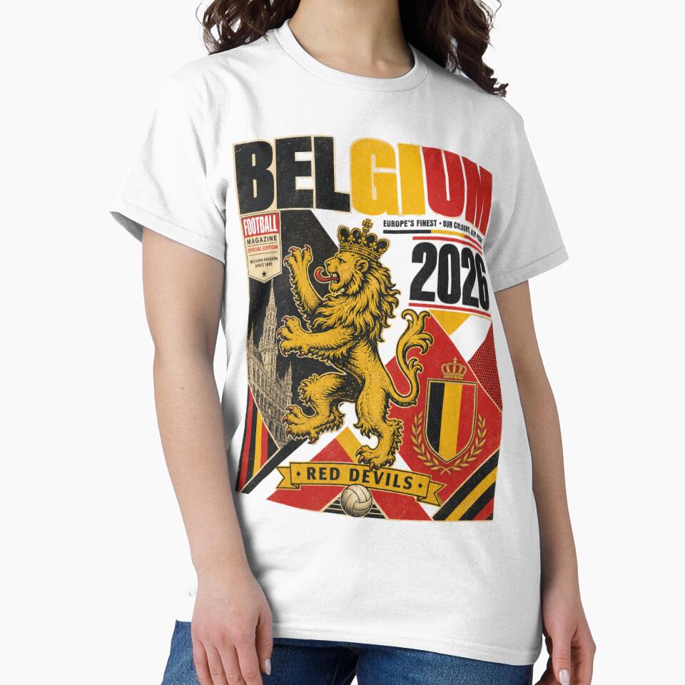 Belgium 2026 Football World Cup Glory | Red Devils Fan Supporter Shirt by rushaib