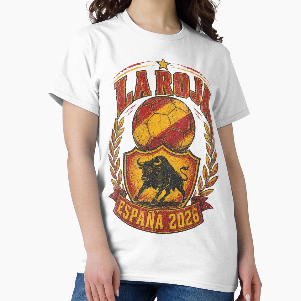 La Roja España 2026 World Cup Soccer T-Shirt by KickoffStudio