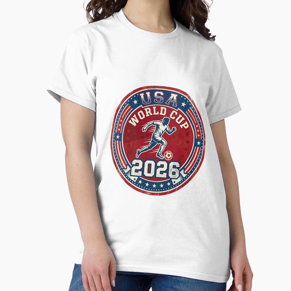USA World Cup 2026 — Vintage Soccer Badge Retro Style by David Mateo ArtWorks