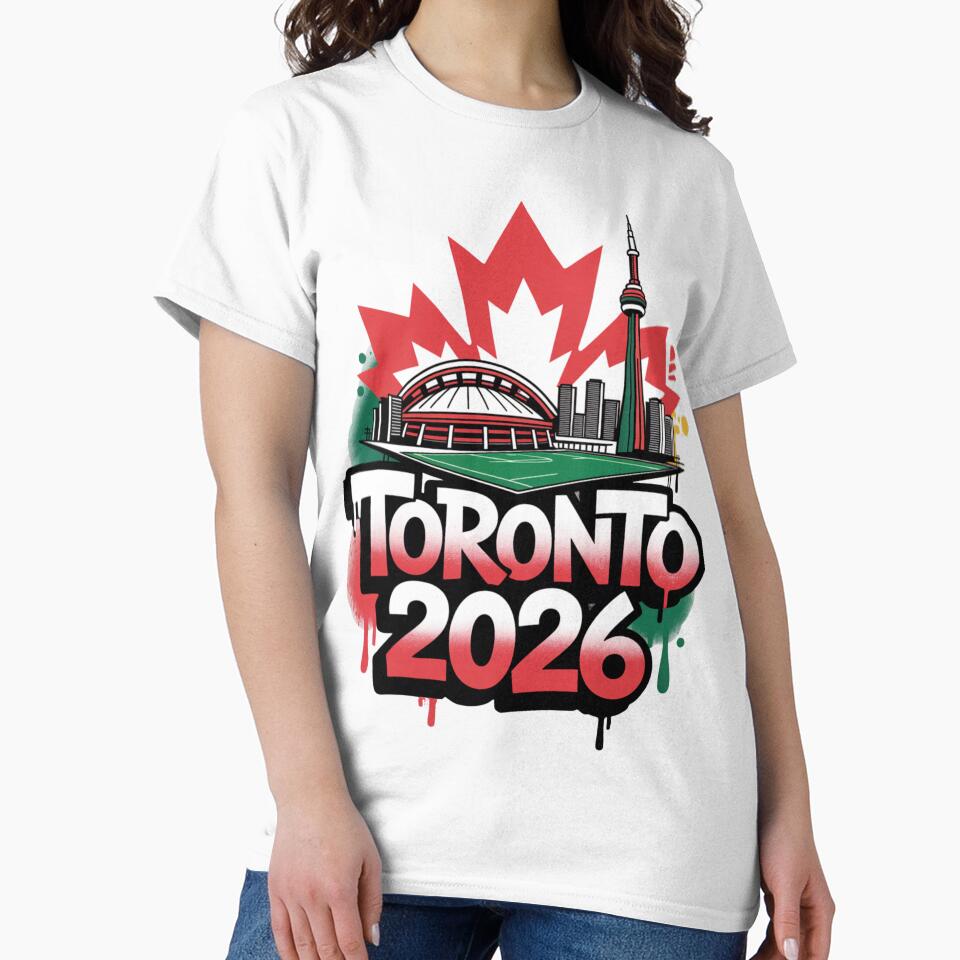 Toronto 2026 CN Tower Stadium Skyline T-Shirt V14 by DarylWelsh2024