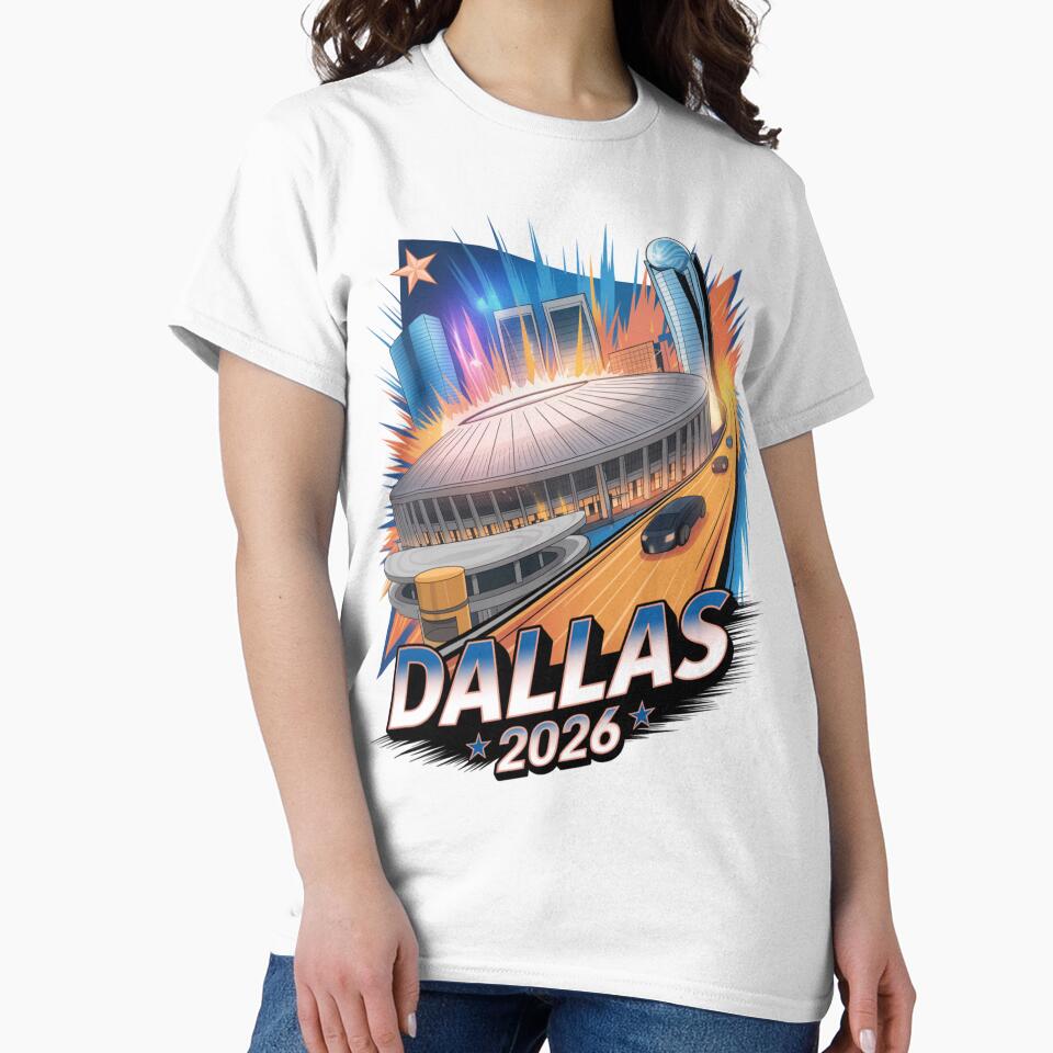 Dallas 2026 Texas Soccer Souvenir T-Shirt V20 by DarylWelsh2024