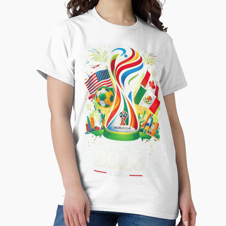 USA Canada Mexico Soccer 2026 International Football Celebration Classic T-Shirt by BlitCrankMath