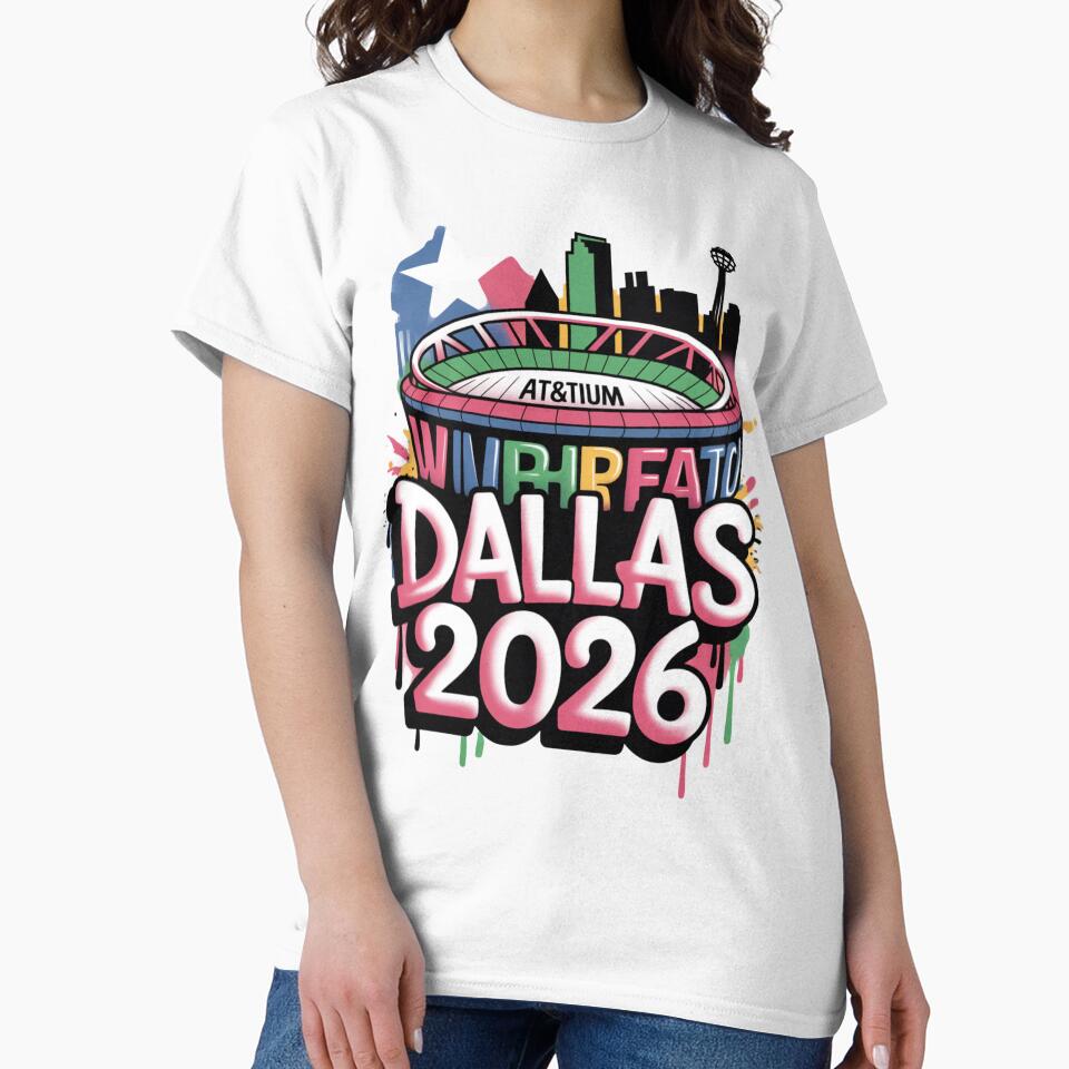 Dallas 2026 Texas Soccer Souvenir T-Shirt V3 by DarylWelsh2024
