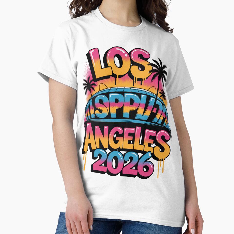 Los Angeles 2026 Palm Tree Sunset T-Shirt V3 by DarylWelsh2024