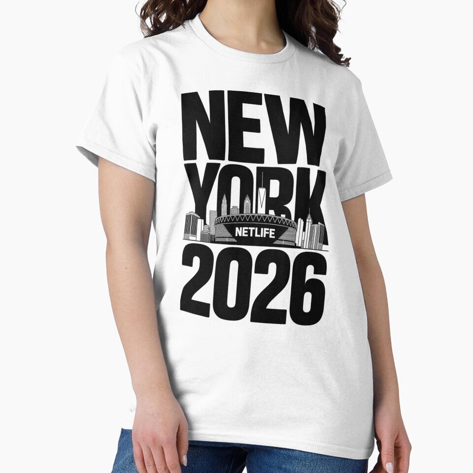 New York 2026 MetLife Stadium Skyline T-Shirt V3 by DarylWelsh2024