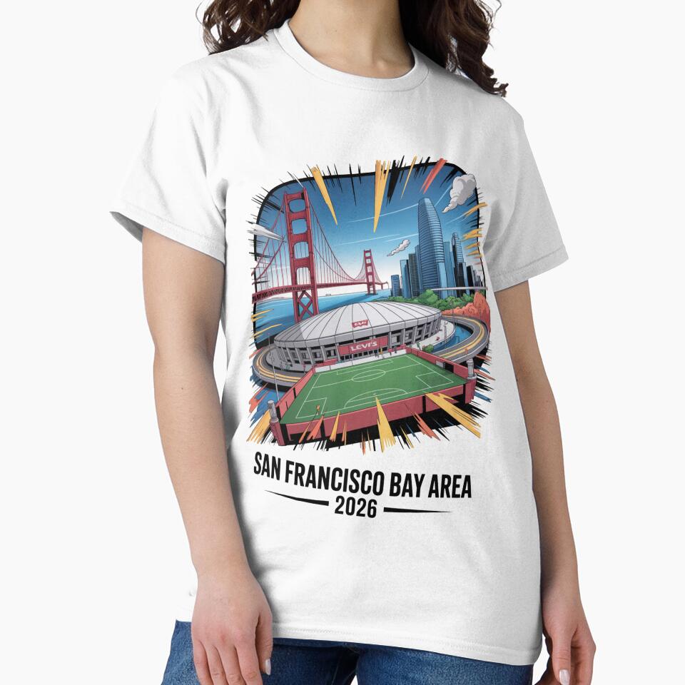 San Francisco Bay Area Golden Gate Stadium T-Shirt V23 by DarylWelsh2024