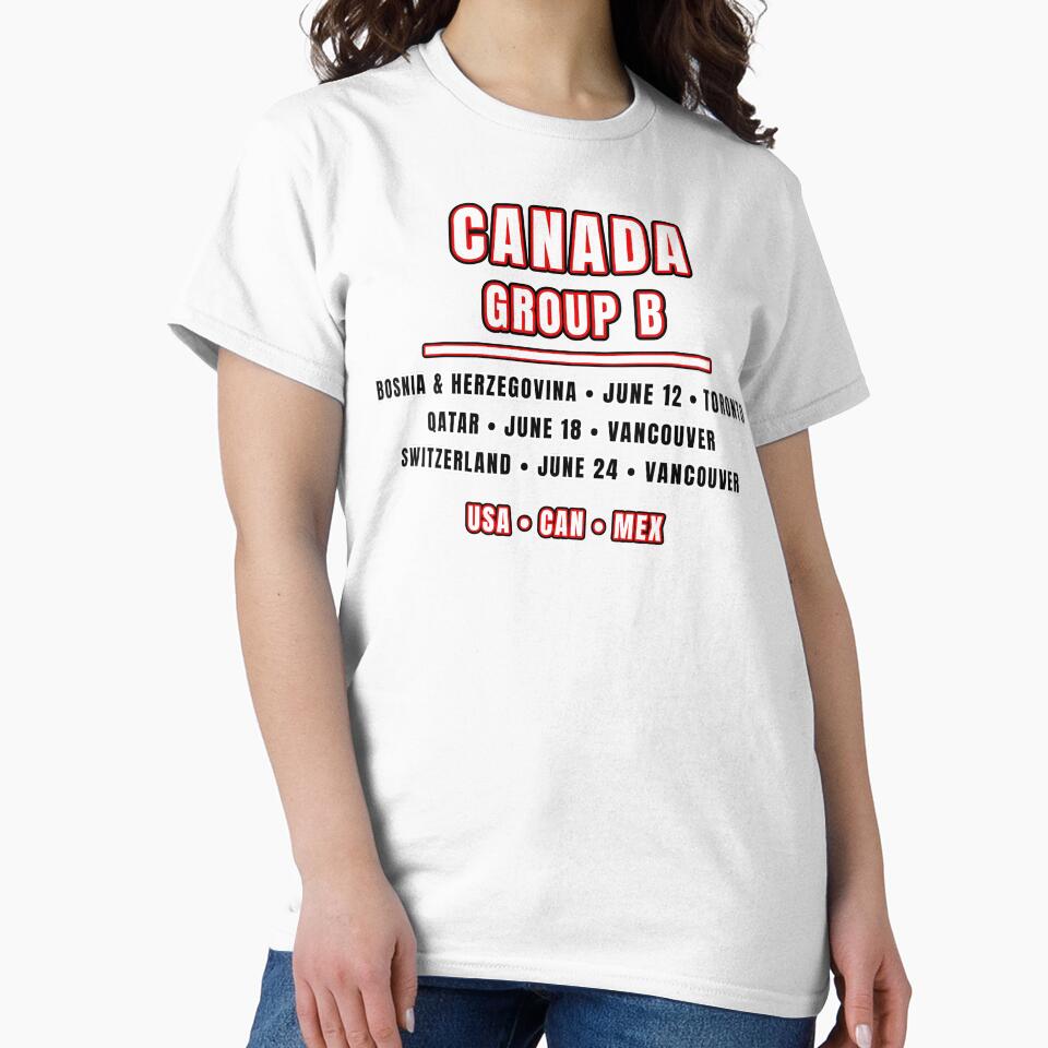 Canada Football Fixtures T-Shirt – Group B Schedule Shirt by The Hairy Melon