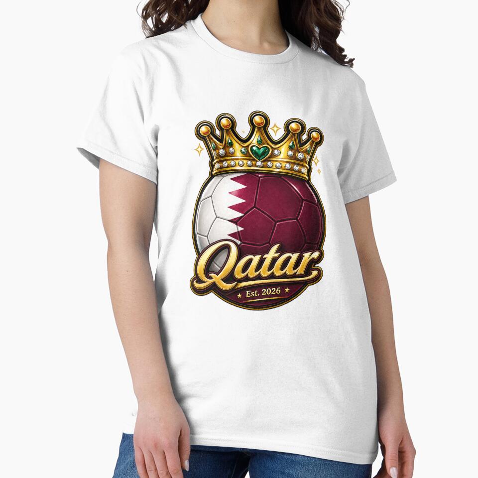 Qatar flag Crowned Soccer Ball by QuiteOrbit