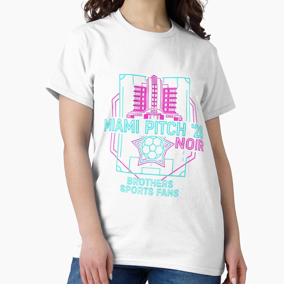 Miami Pitch '26 Noir: Neon Art Deco Soccer Design by FitEnvy