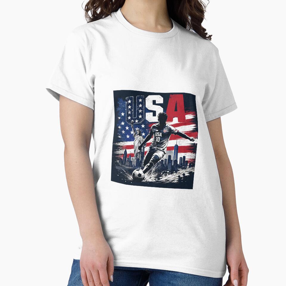USA Soccer Player Patriotic American Flag by BorikenDesign
