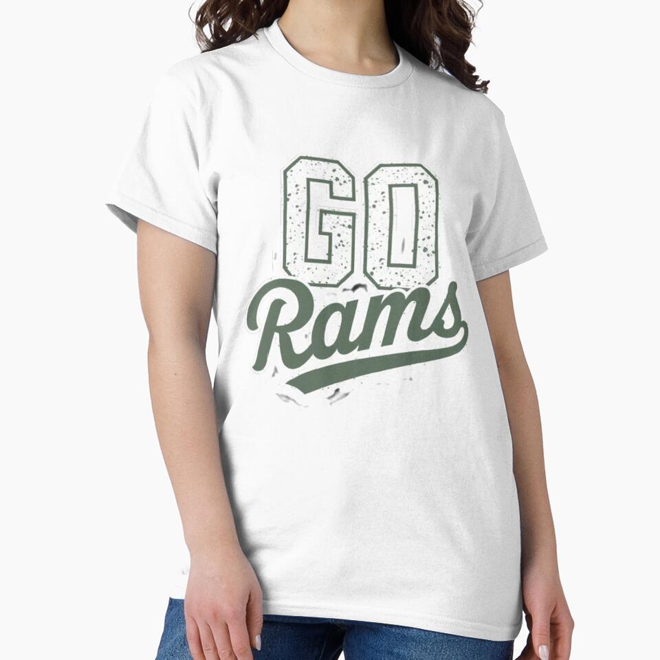 Go Rams Sports Fans Game Day Tee Support Team by ChicTeeLab