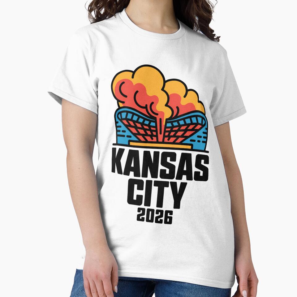 Kansas City 2026 Arrowhead Stadium Football T-Shirt V23 by DarylWelsh2024