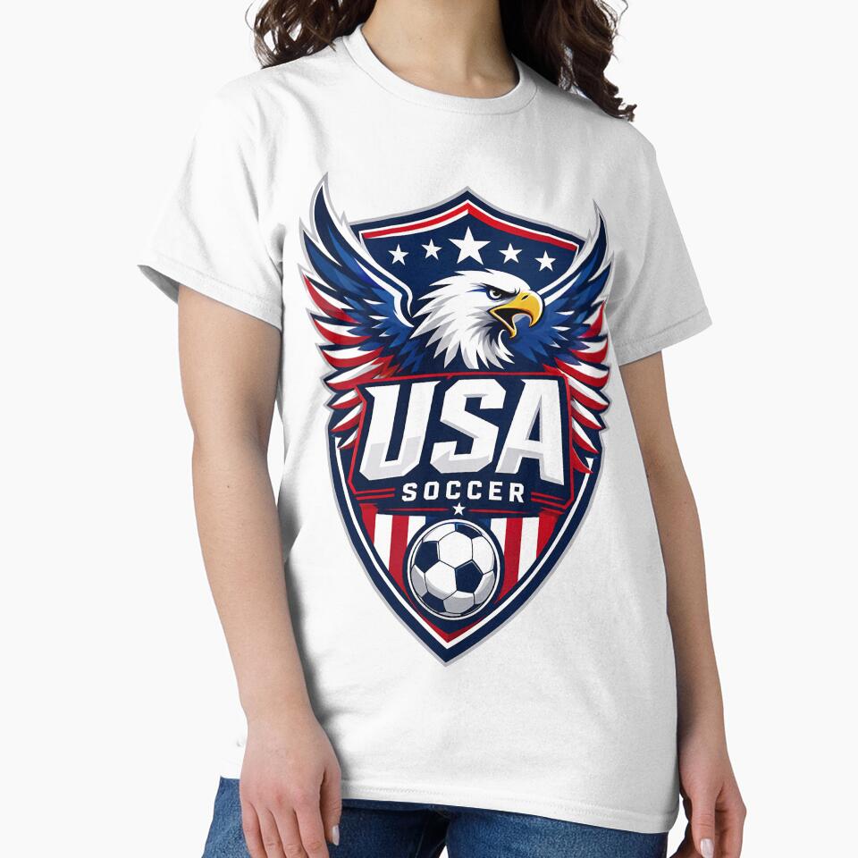 USA Soccer Emblem, Eagle Wings Football Crest by Jandedan