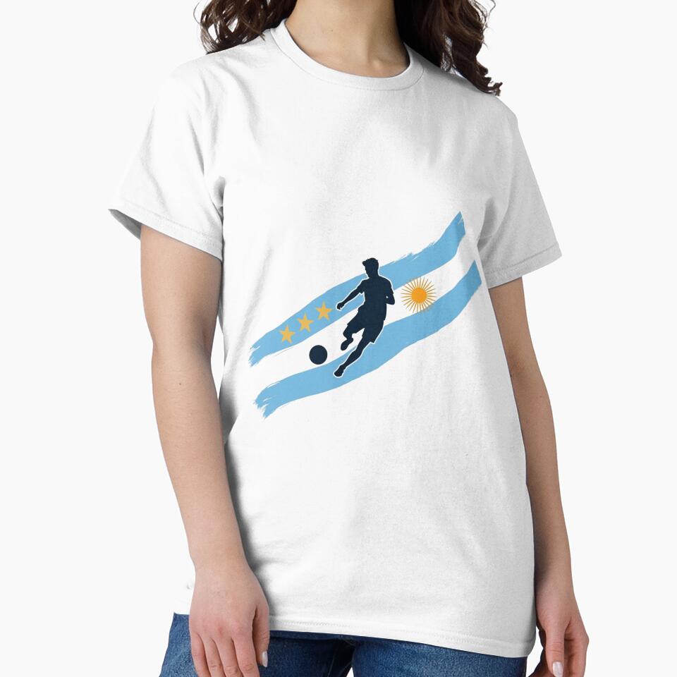 Argentina Soccer Player Silhouette Three Stars Art by PMTaurus