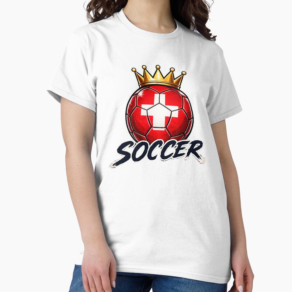 Vintage Switzerland flag Crowned Soccer Ball by QuiteOrbit