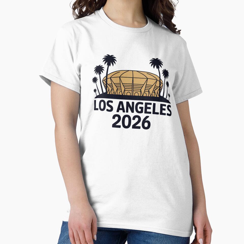 Los Angeles 2026 Palm Tree Sunset T-Shirt V10 by DarylWelsh2024