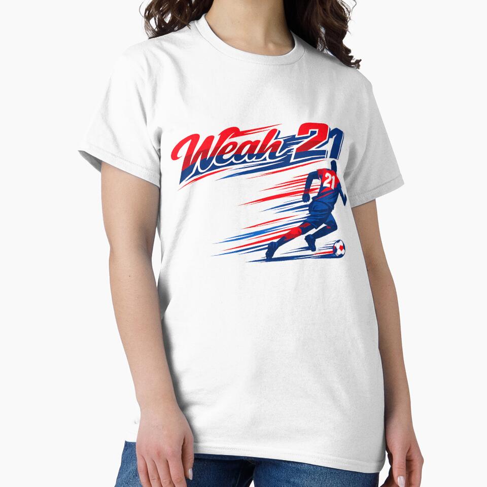 Weah 21 USA Soccer Speed Winger  Fast Football Design by OliviaHayesArt