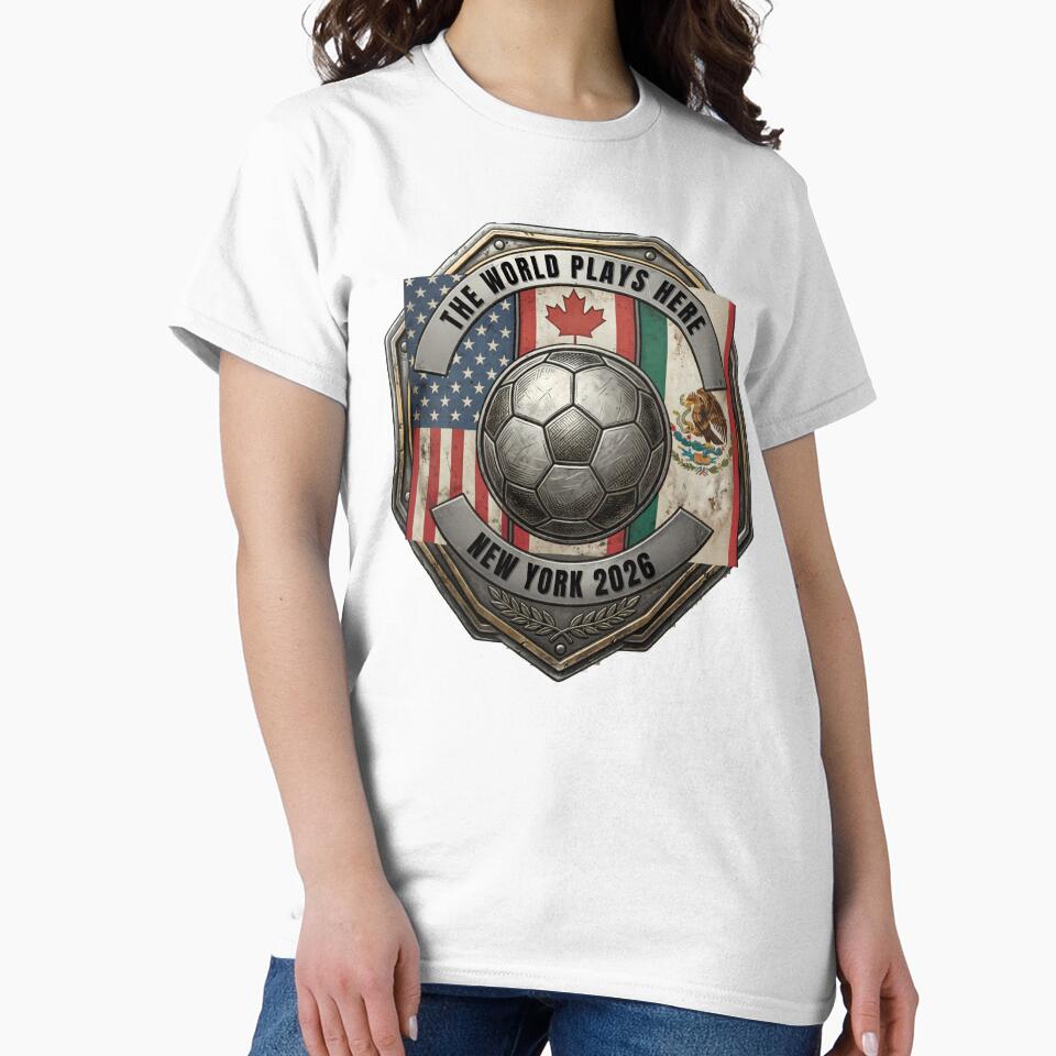 The World Plays Here NYC 2026 Co-Host Badge by laughingshirts