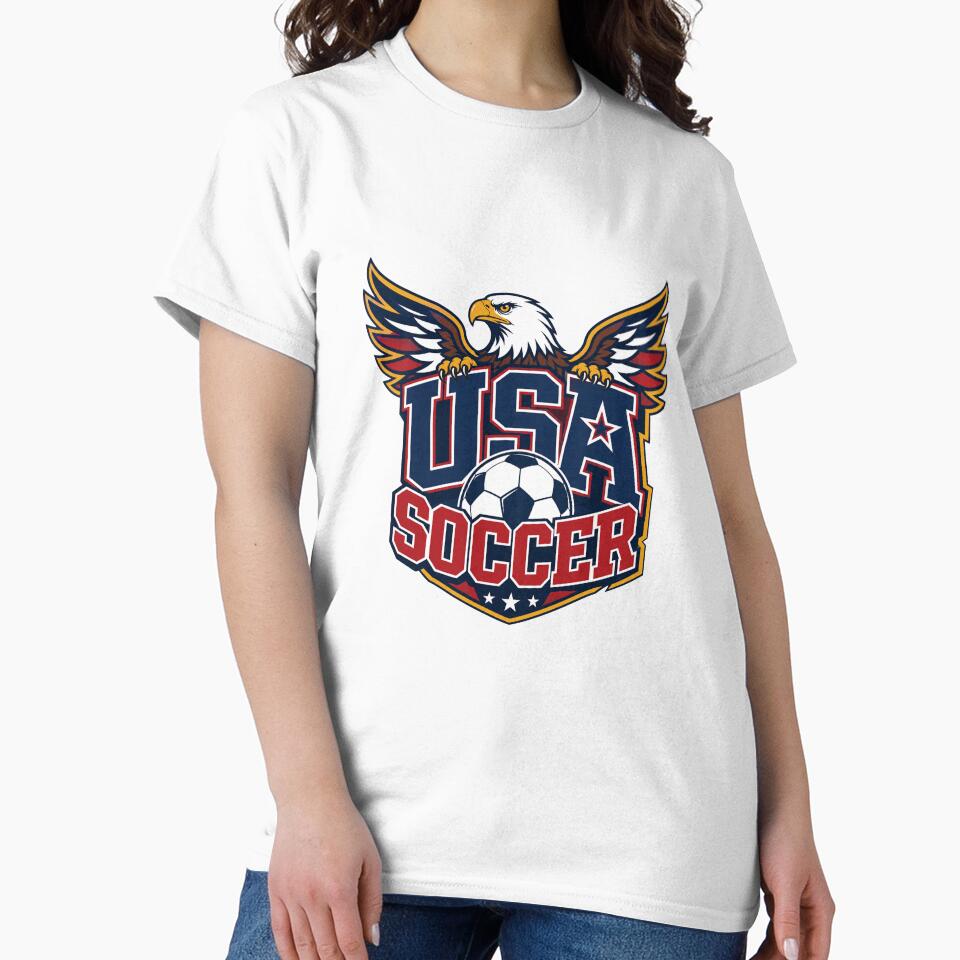 USA Soccer Typography T-Shirt | Athletic Graphic Tee by wizooo411