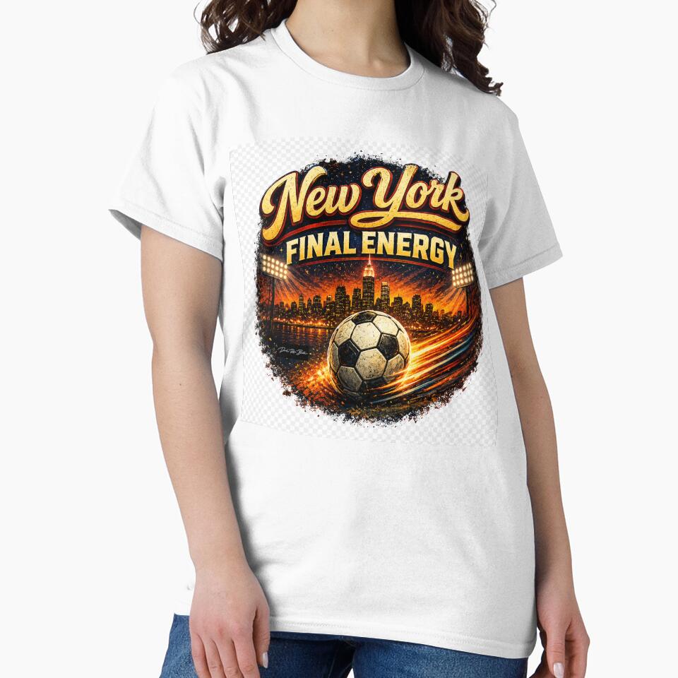 New York Final Energy – Retro Soccer Fan Design by MySheetMusicArt