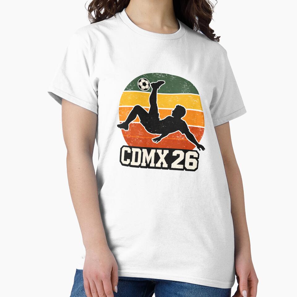 CDMX '26 Retro Soccer Silhouette - Vintage Mexico City Football Fan Art by Final Whistle Art