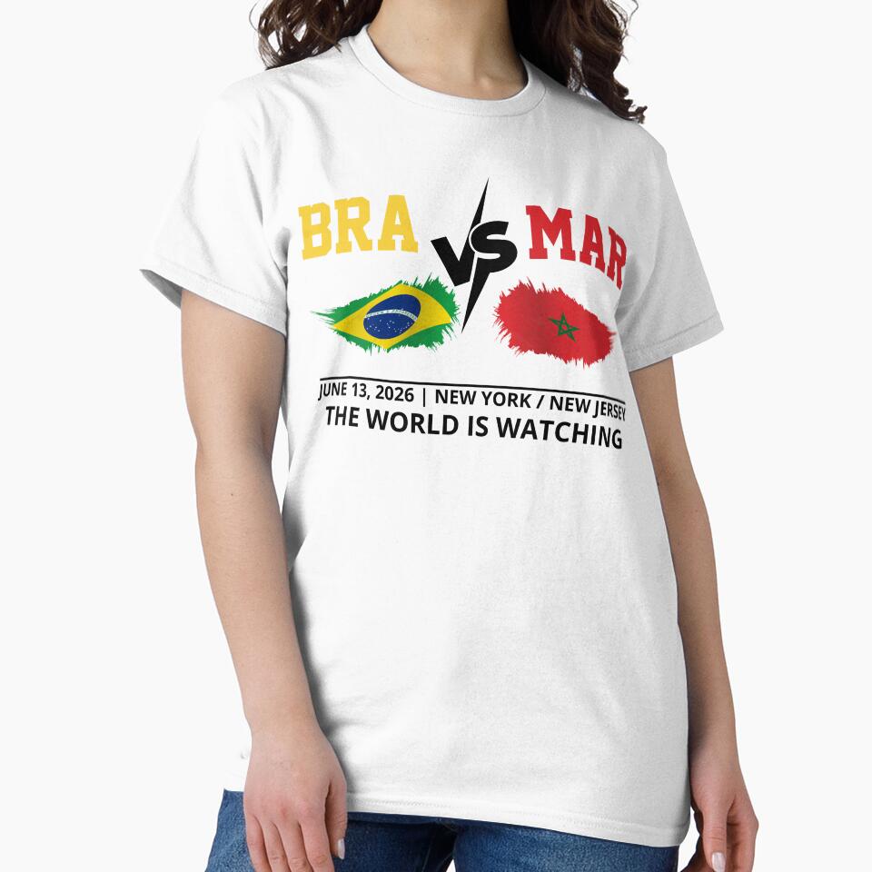 Brazil vs Morocco 2026 Matchday Brush Flag Graphic by axiksa10