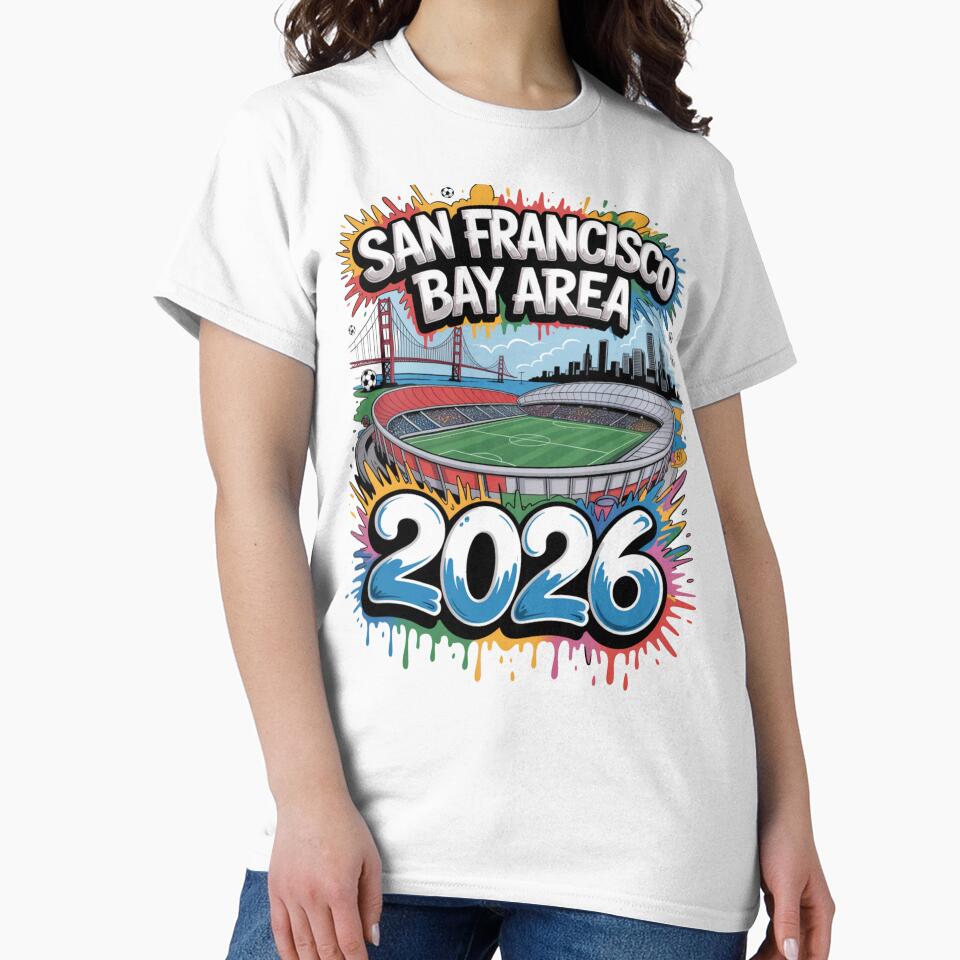 San Francisco Bay Area Golden Gate Stadium T-Shirt V5 by DarylWelsh2024